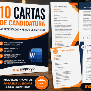 Pacote de 10 Cartas Profissionais | Modelos Editáveis em Word – Destaca-te da concorrência