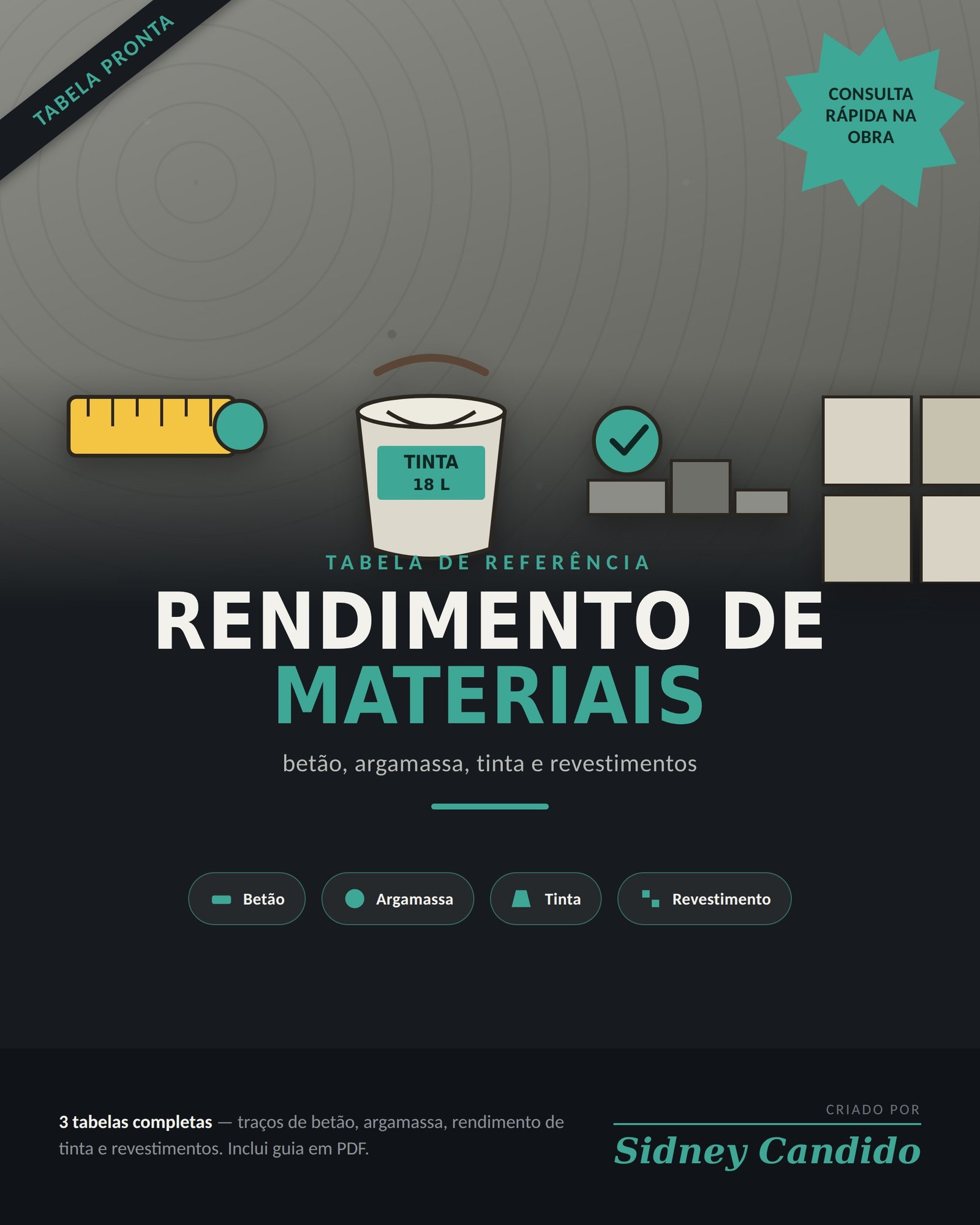 Planilha Profissional de Cálculo de Materiais para Construção Civil | Excel Automatizado