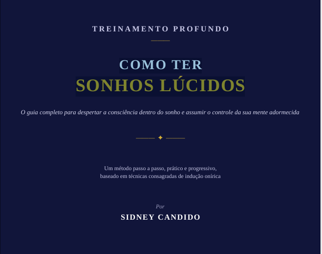 APRENDA A COMO TER SONHOS LÚCIDOS